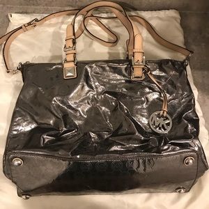 Silver Michael Kors tote